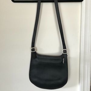 Coach crossbody black leather bag
